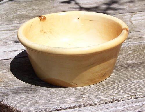 Maple Wooden Bowl with Rim - #131