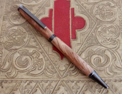 Cherry Wooden Pen with Titanium Black Hardware