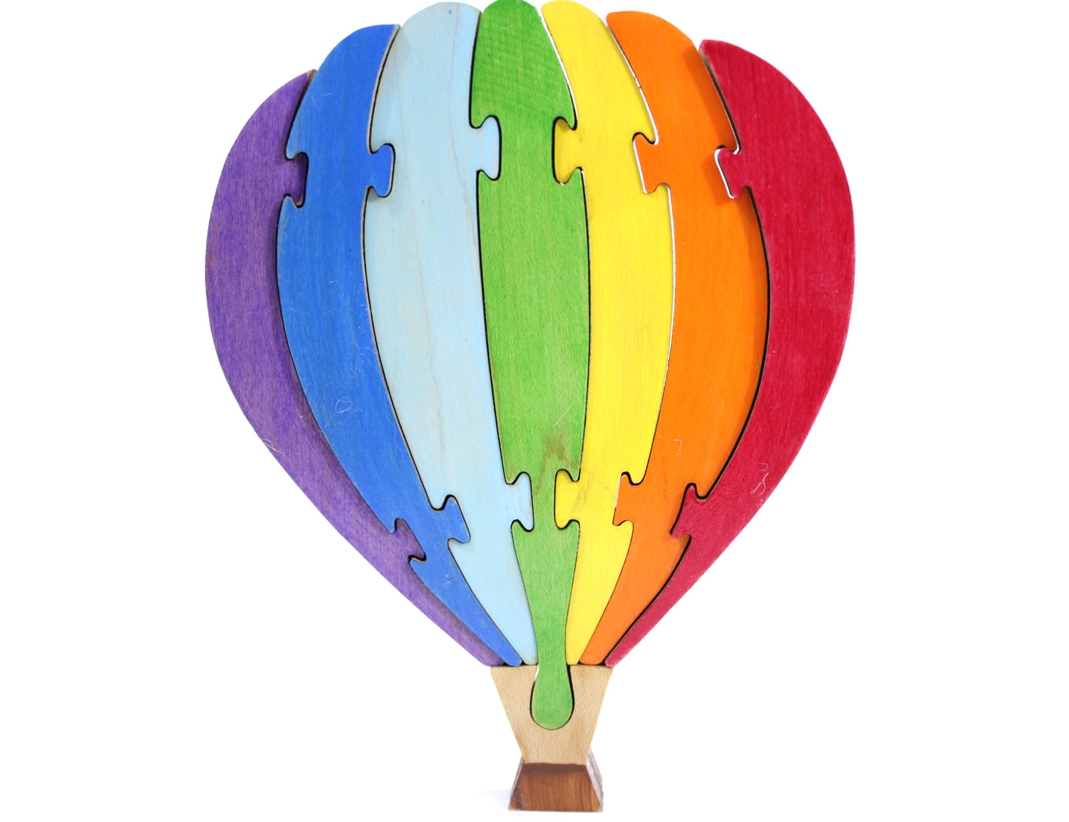 Hot Air Balloon Puzzle - Standing Rainbow Hot Air Balloon
