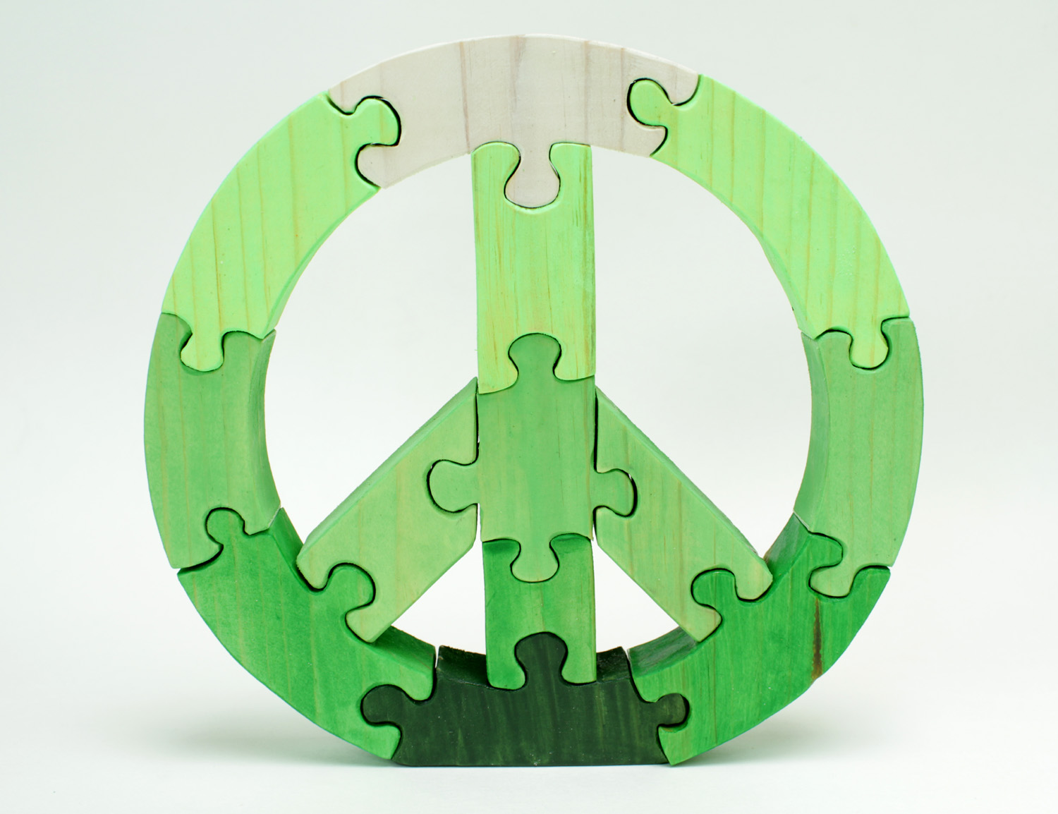 Peace Sign Puzzle, Green