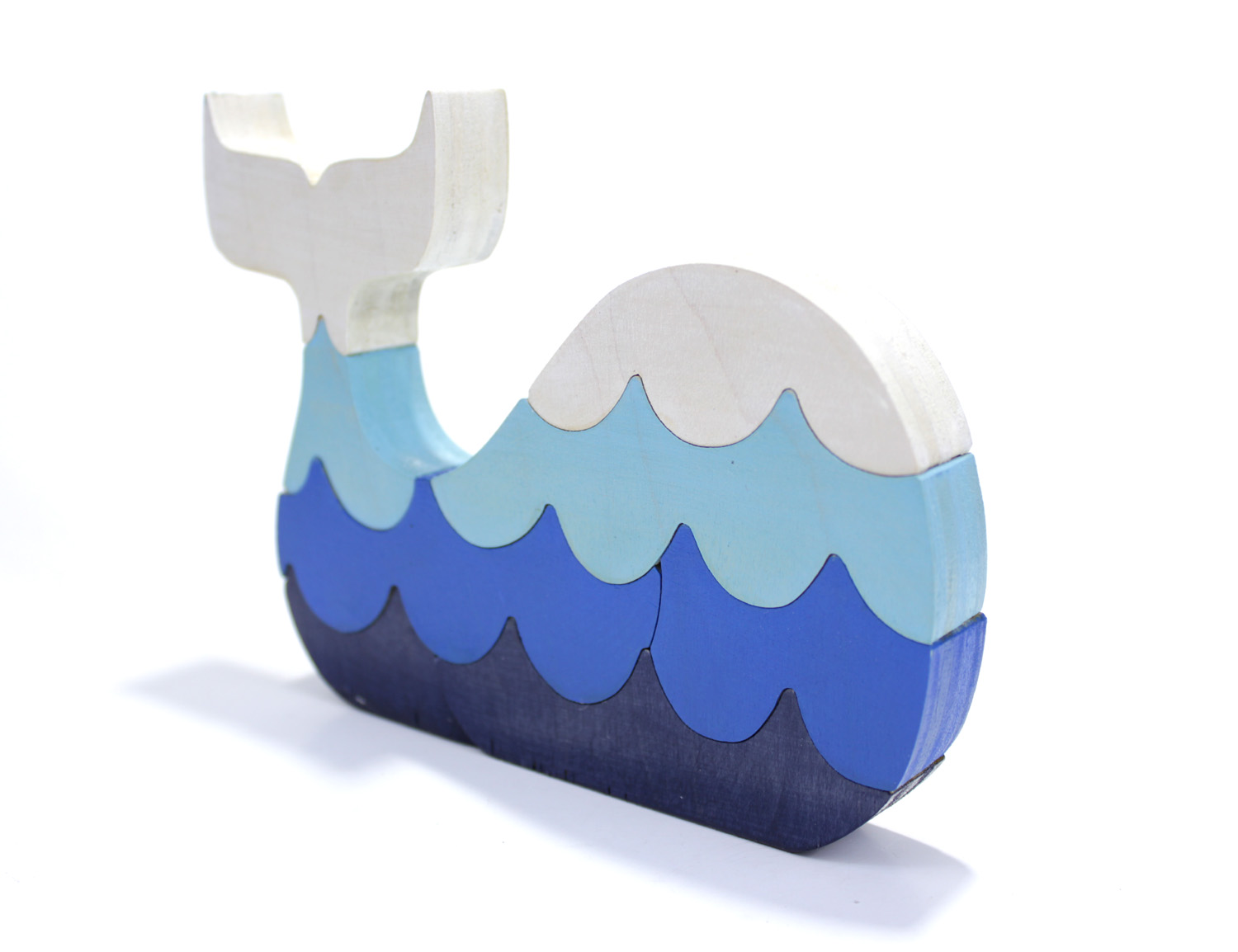Whale Puzzle with Waves, Small